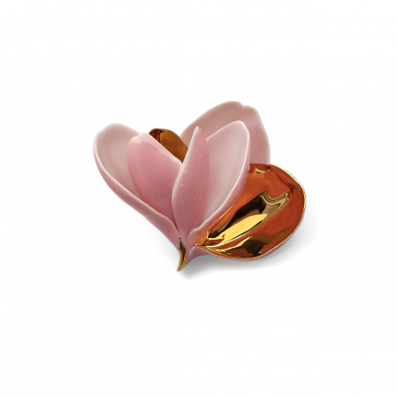 Pink magnolia brooch [1]