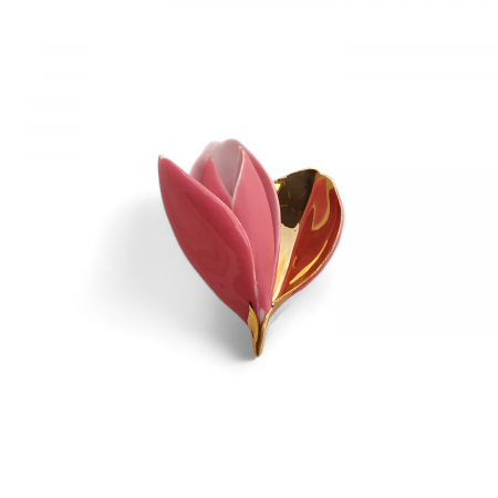 Pink magnolia brooch [1]
