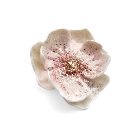 Brooches - Pink-white flower porcelain brooch