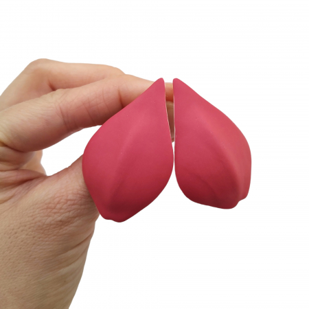 Earrings - Red flower petals earrings