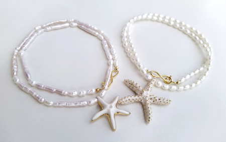 White starfish pendant with pearls - Daniela Cățoi [1]