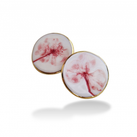 Flora in Porcelain - Sakura Earrings III - Daniela Cățoi