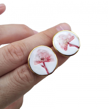 Flora in Porcelain - Sakura Earrings IV - Daniela Cățoi