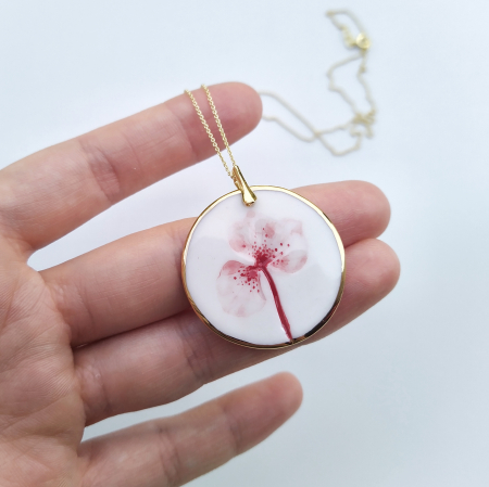 Flora in Porcelain - Sakura Pendant - Daniela Cățoi