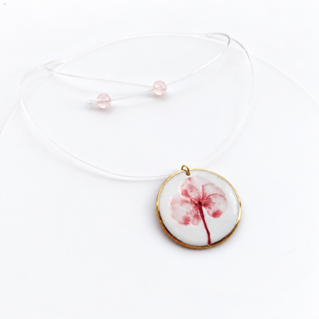 Flora in Porcelain - Sakura Pendant - Daniela Cățoi