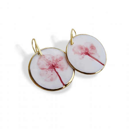 Flora in Porcelain - Sakura Earrings I - Daniela Cățoi
