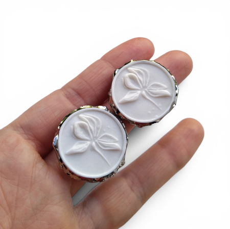 The Inner Garden Platinum Earrings
