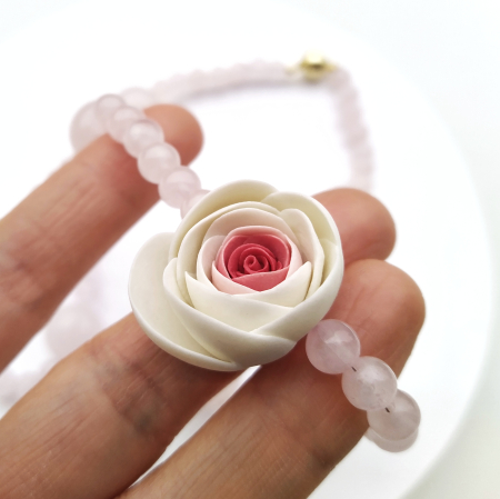 Collections - Pastel blossom necklace - Daniela Cățoi