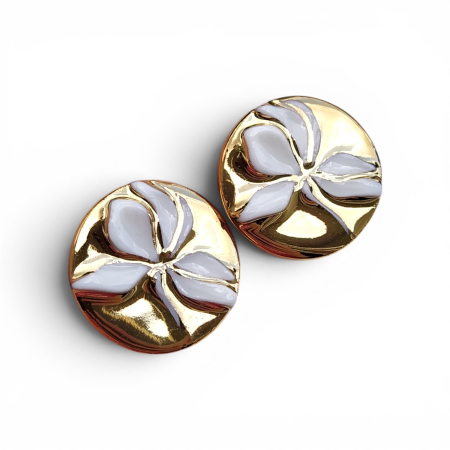 Earrings - Golden Inner Garden earrings - Daniela Cățoi