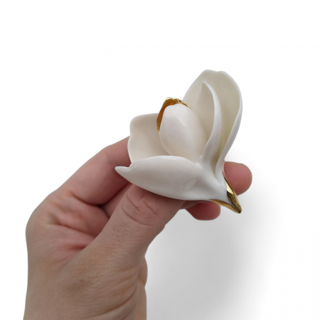 Brooches - White magnolia brooch