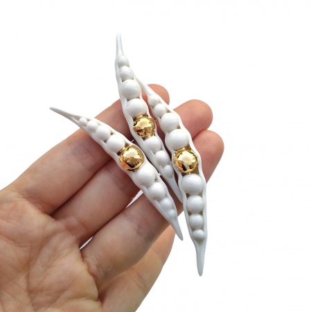 Pearly - White Pod Brooch