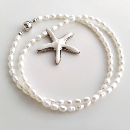 White starfish pendant with pearls - Daniela Cățoi [1]