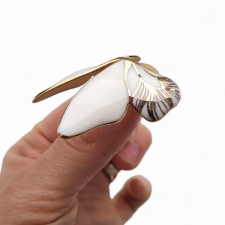 White porcelain butterfly earrings II - Daniela Cățoi [2]