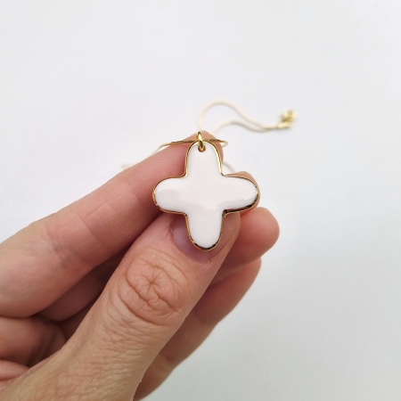 White porcelain cross pendant [1]