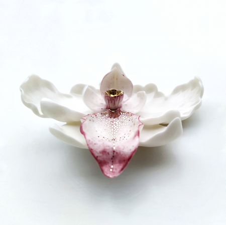 Wild orchid porcelain brooch [1]