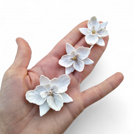 Wild orchid porcelain earrings [1]