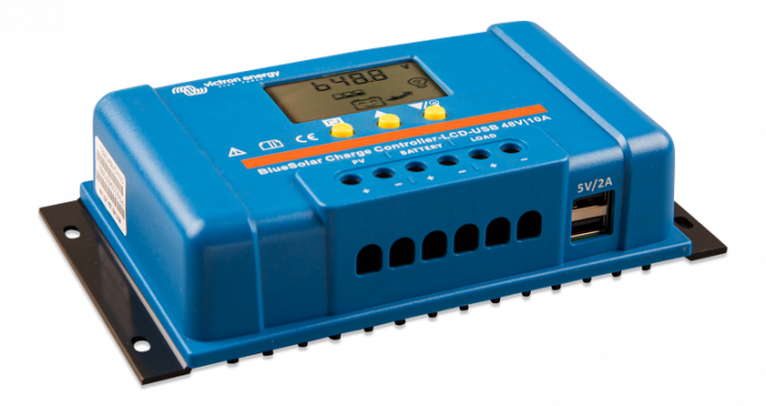 Incarcator solar LCD&USB 48V-10A Victron Energy BlueSolar PWM-LCD&USB 48V-10A [4]