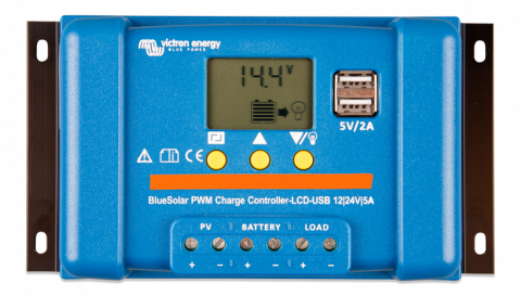 PWM - Incarcator solar LCD&USB 12V/24V 30A Victron Energy BlueSolar PWM-LCD&USB 12/24V-30A