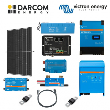 Kituri - Sistem Fotovoltaic Victron Energy Hibrid cu Injectie 4kW stocare LiFePO4