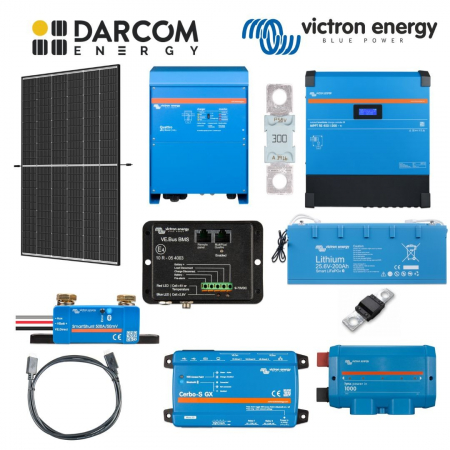 Kituri - Sistem Fotovoltaic Victron Energy Hibrid cu Injectie 6.4kW stocare LiFePO4