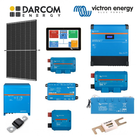 Kituri - Sistem Fotovoltaic Victron Energy Hibrid Monofazic 12kW stocare LiFePO4