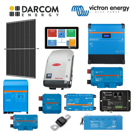 Kituri - Sistem Fotovoltaic Victron Energy Hibrid Trifazic cu Injectie 12kW stocare LiFePO4