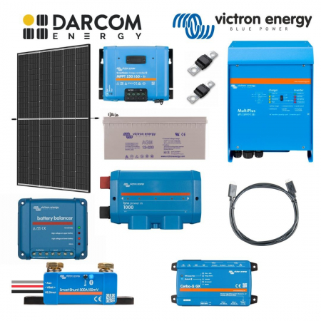Kituri - Sistem Fotovoltaic Victron Energy Off-grid 2400W stocare AGM
