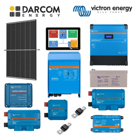 Kituri - Sistem Fotovoltaic Victron Energy Off-grid Trifazic 7.2kW stocare AGM