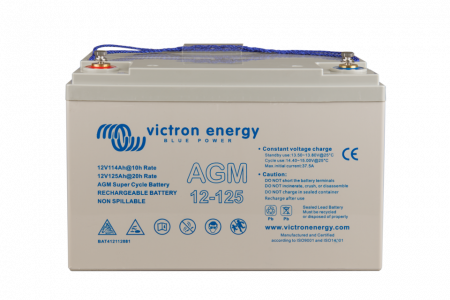 AGM - Victron Energy AGM Super Cycle Battery 12V/125Ah (M8)