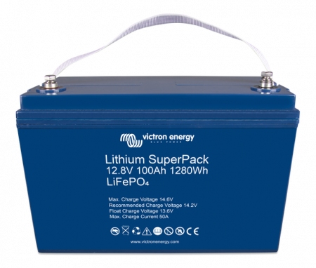 LiFePO4 - Victron Energy Lithium SuperPack 12.8V/100Ah-a (M8)