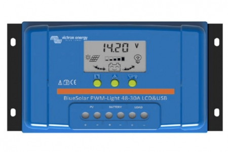 Incarcatoare solare - Incarcator Solar Lcd&Usb 48V-30A Victron Energy Bluesolar Pwm-Lcd&Usb 48V-30A