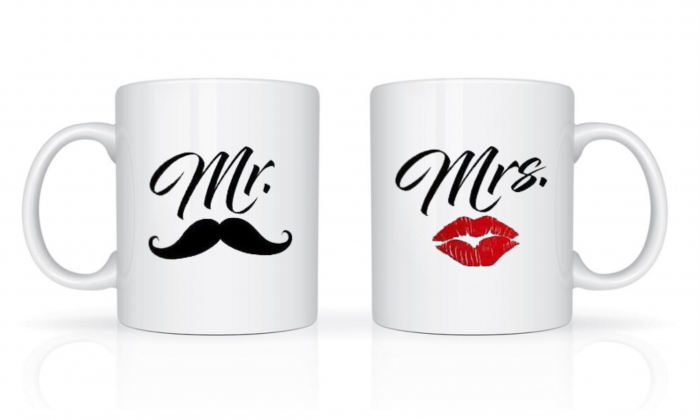 Set cani personalizate mr si mrs [1]