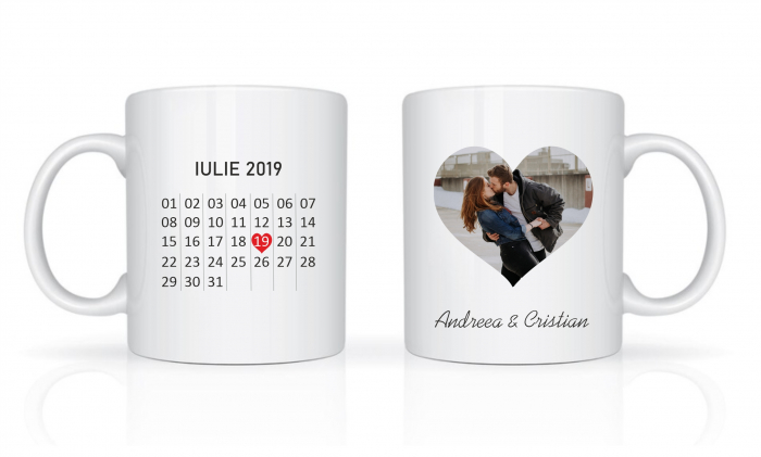 Cana personalizata cu o poza si o luna din calendar [1]