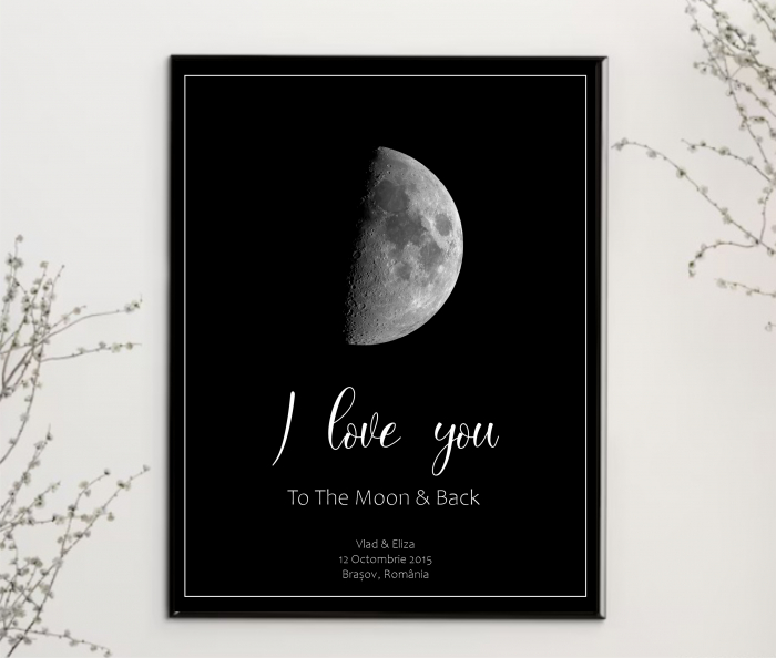 Tablou personalizat cu luna si text [1]