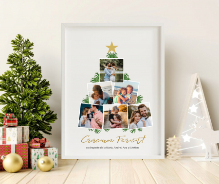 Cadouri Craciun - Tablou personalizat cu 6 poze de Craciun