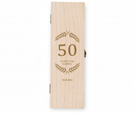Cutie din lemn personalizata pentru sticla de vin [1]