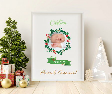 Cadouri Craciun - Tablou personalizat primul Craciun