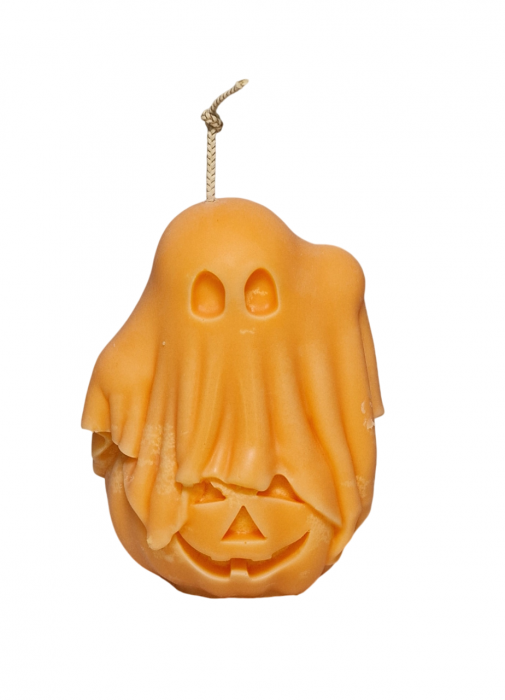 Lumanare fantoma-dovleac pentru Halloween, portocaliu [1]