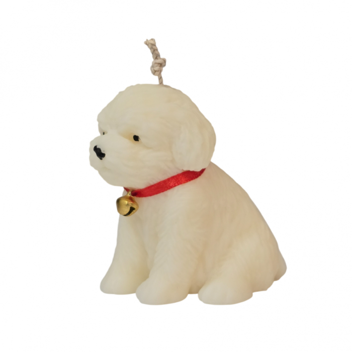 Lumânare Parfumată - Cățel Bichon Frisé, alb [5]