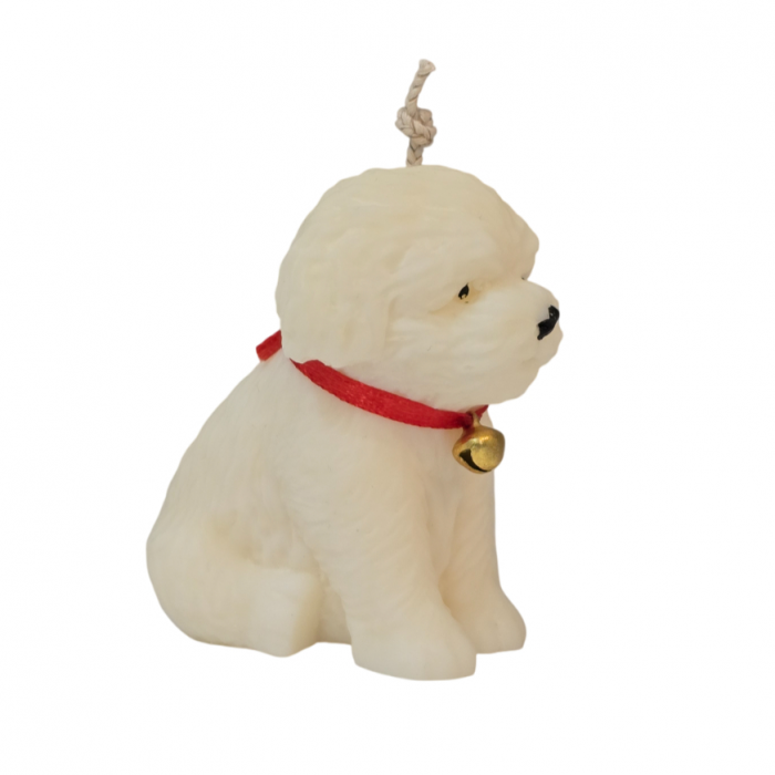 Lumânare Parfumată - Cățel Bichon Frisé, alb [4]