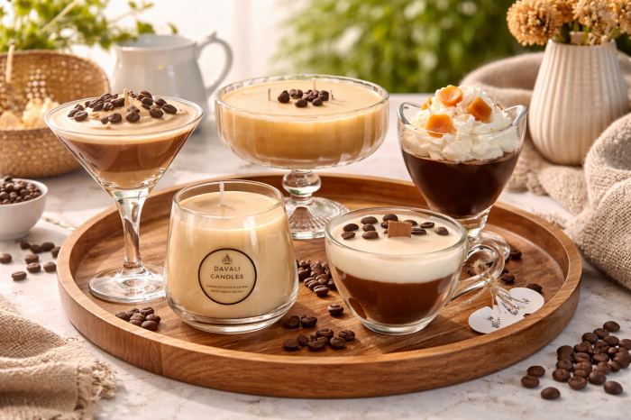 Lumanare parfumata in pahar de martini - Caffe Latte [3]