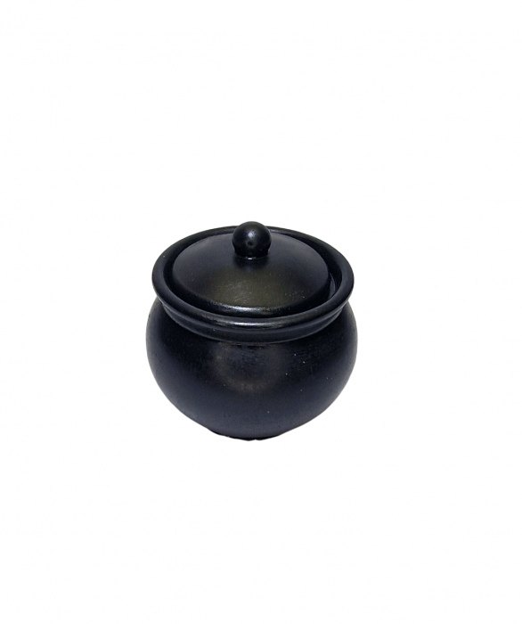 Lumanare parfumata pentru Halloween - model ceaun negru [2]
