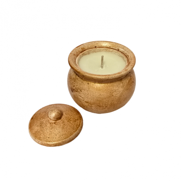 Lumanare parfumata pentru Craciun - model ceaun bronz [2]