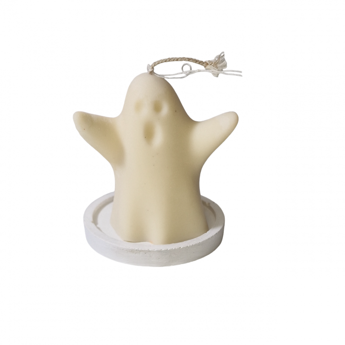 Suport rotund alb, pentru lumanari decorative de Craciun [3]