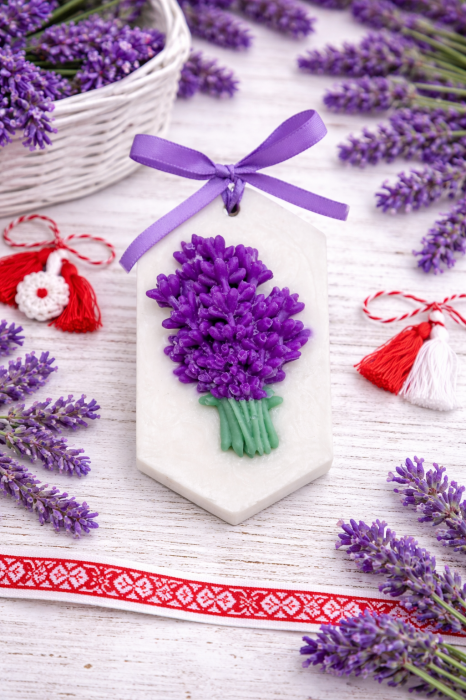 Tableta parfumata odorizant dulap , decor lavanda, 9.5 cm [3]