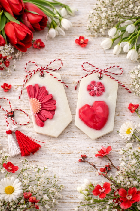 Tableta parfumata odorizant dulap , decor floral, 9.5 cm [3]