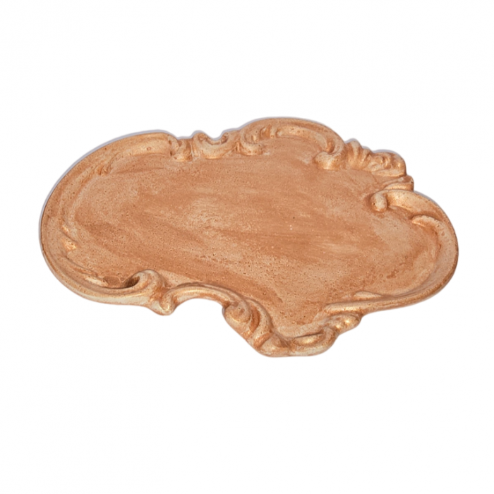 Tava decorativa model vintage din ceramica/ciment 200 x 160 mm, culoare bronz [3]