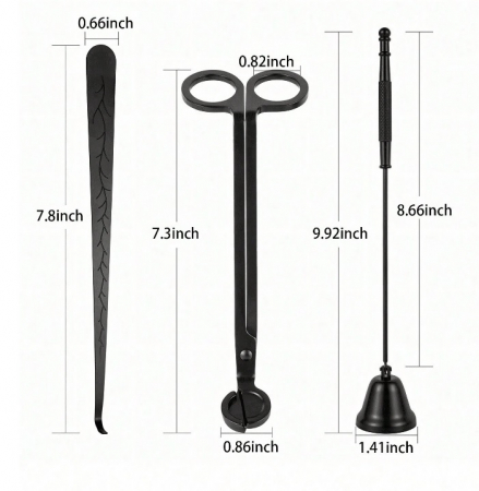 Clopot pentru stingere lumanari, negru [2]