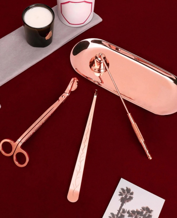 Foarfeca fitil lemn/bumbac, culoare roz [2]