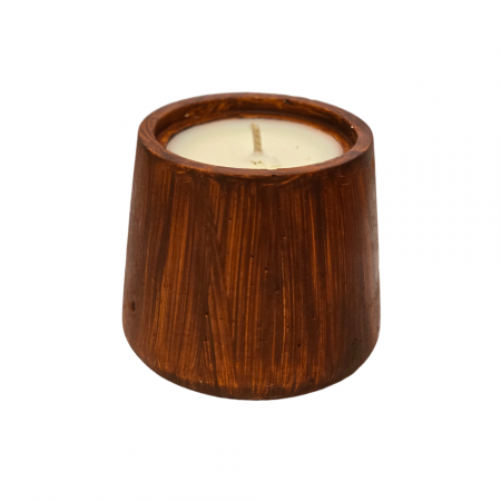 Lumanare pahar ciment conic, maro [2]